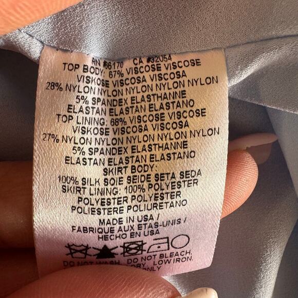 Anthropologie Hutch Capay High Low Silk Dress Size Medium Colorblock Flowy USA - Picture 6 of 12